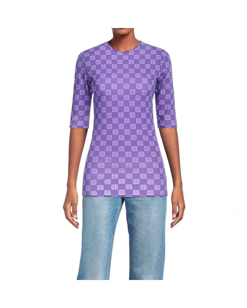 AMBUSH Women's Multicolor Elastane T-Shirt Purple