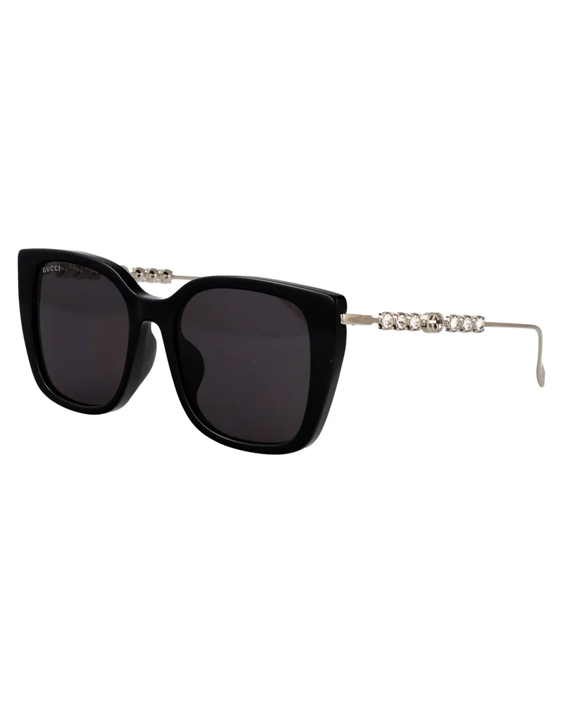 Gucci GG1971SA Square Metal Sunglasses — Black Black
