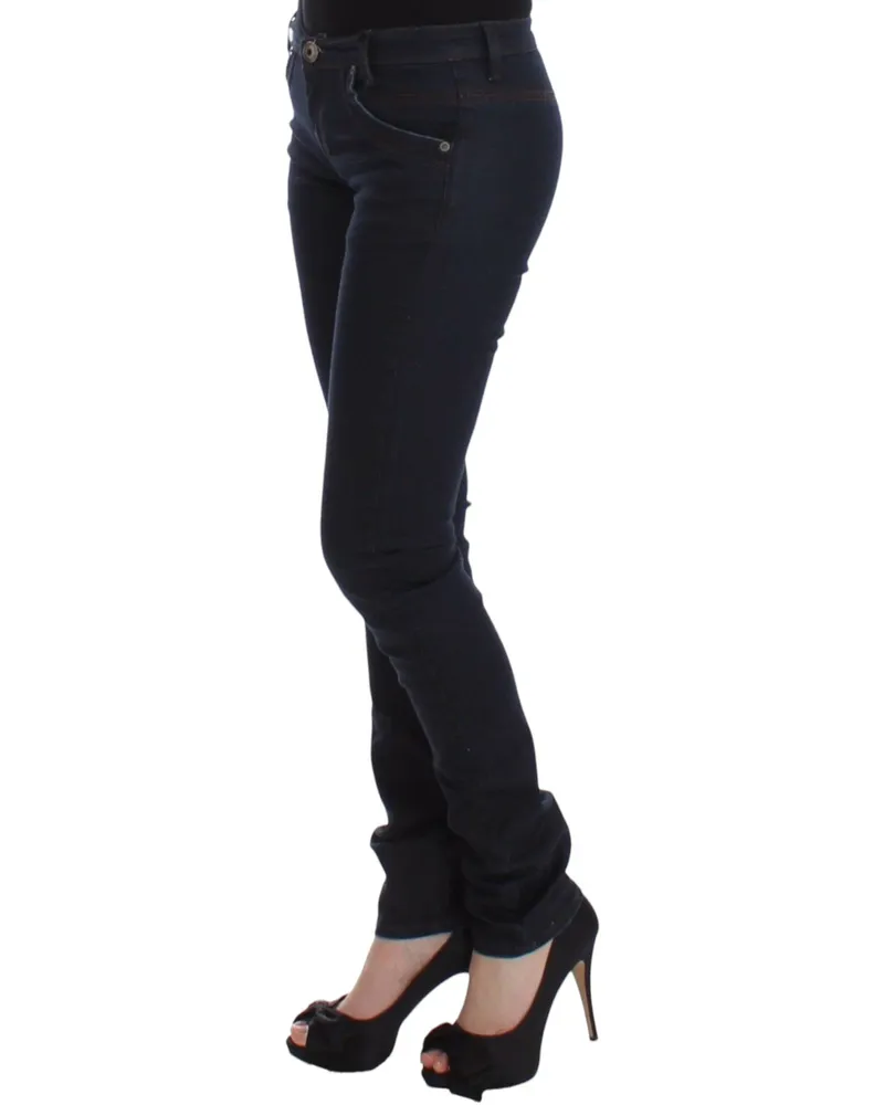 Ermanno Scervino Women's Blue Slim Jeans Denim Pants Skinny Leg Stretch Cotton Navy
