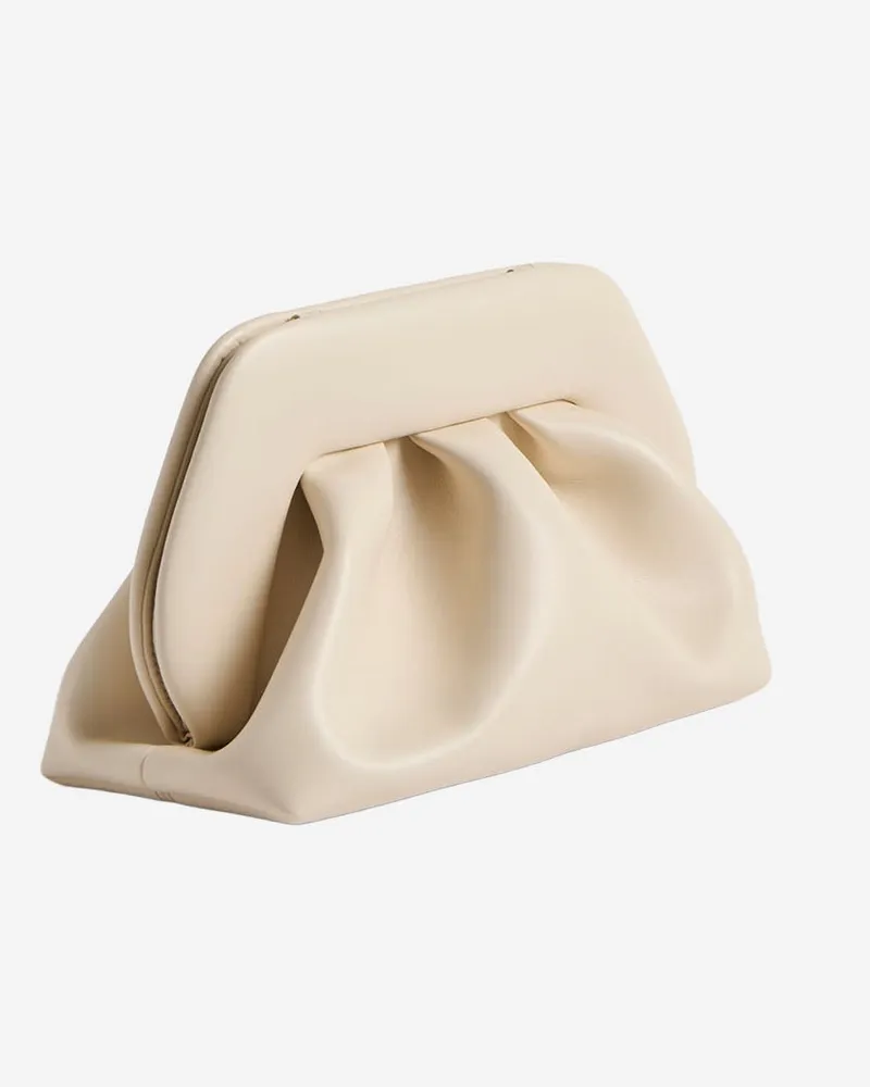 THEMOIRÈ Women's Vegan Fabric Bag White Handbags Hand White