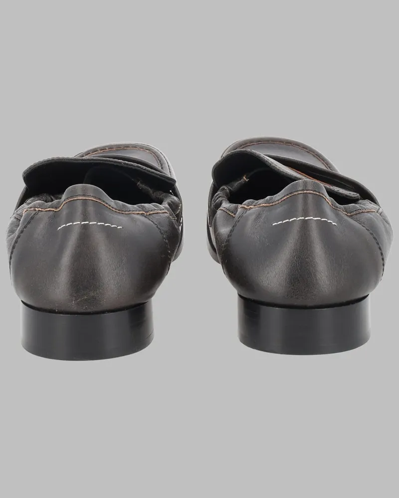 Maison Margiela Leather Loafers — Black Black