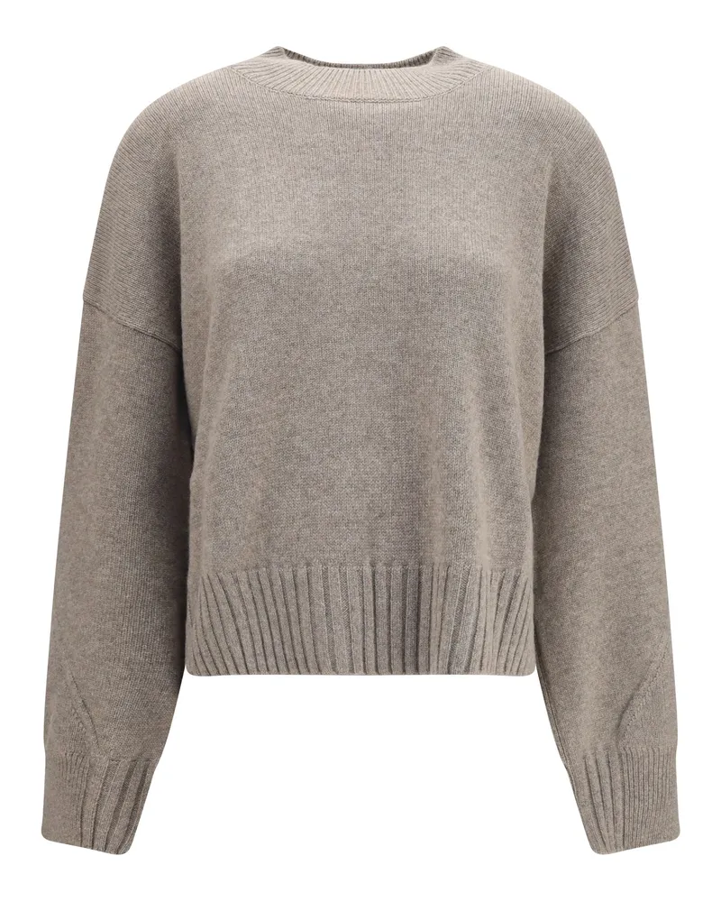 Malo Women's Sweater Crew Neck Cashmere Stone Beige (capra Hircus Beige