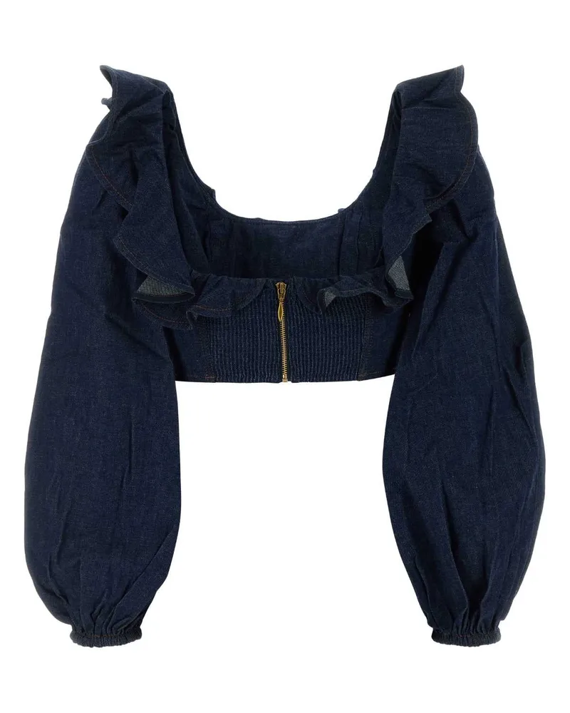 Zimmermann Aster Blouse — Navy Navy