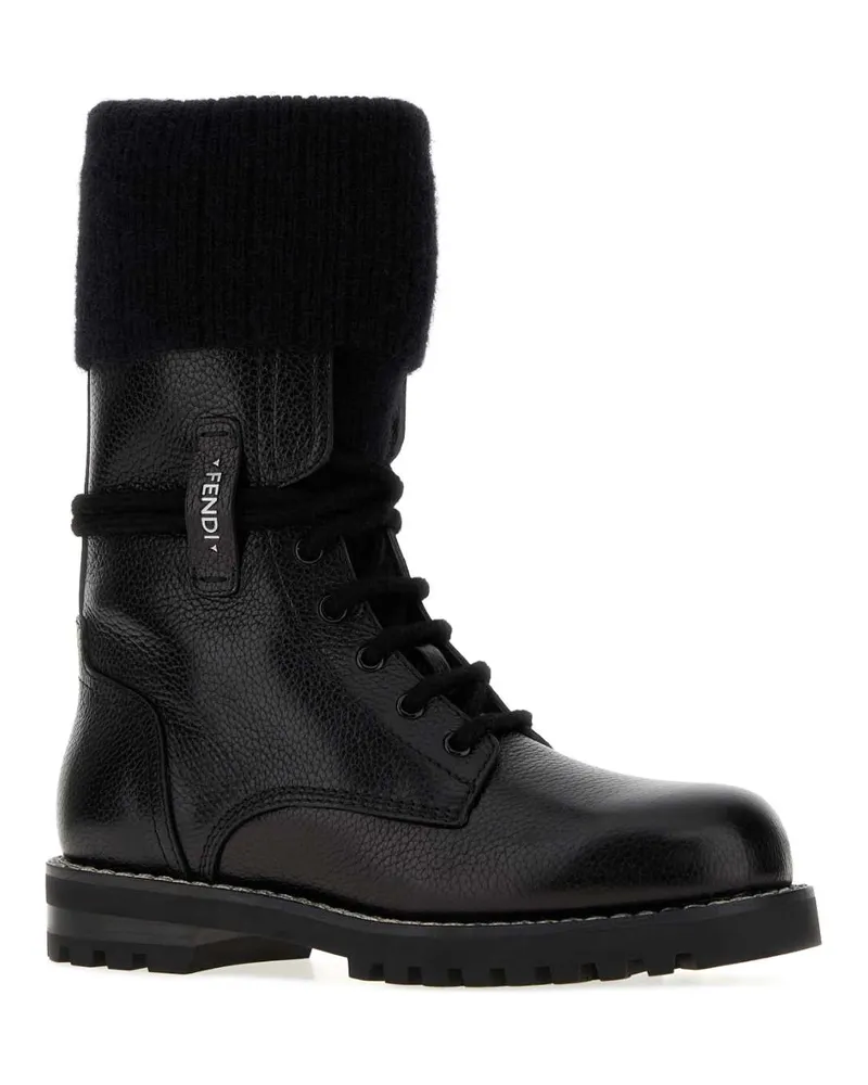 Fendi Commando Ankle Boot — Black Black