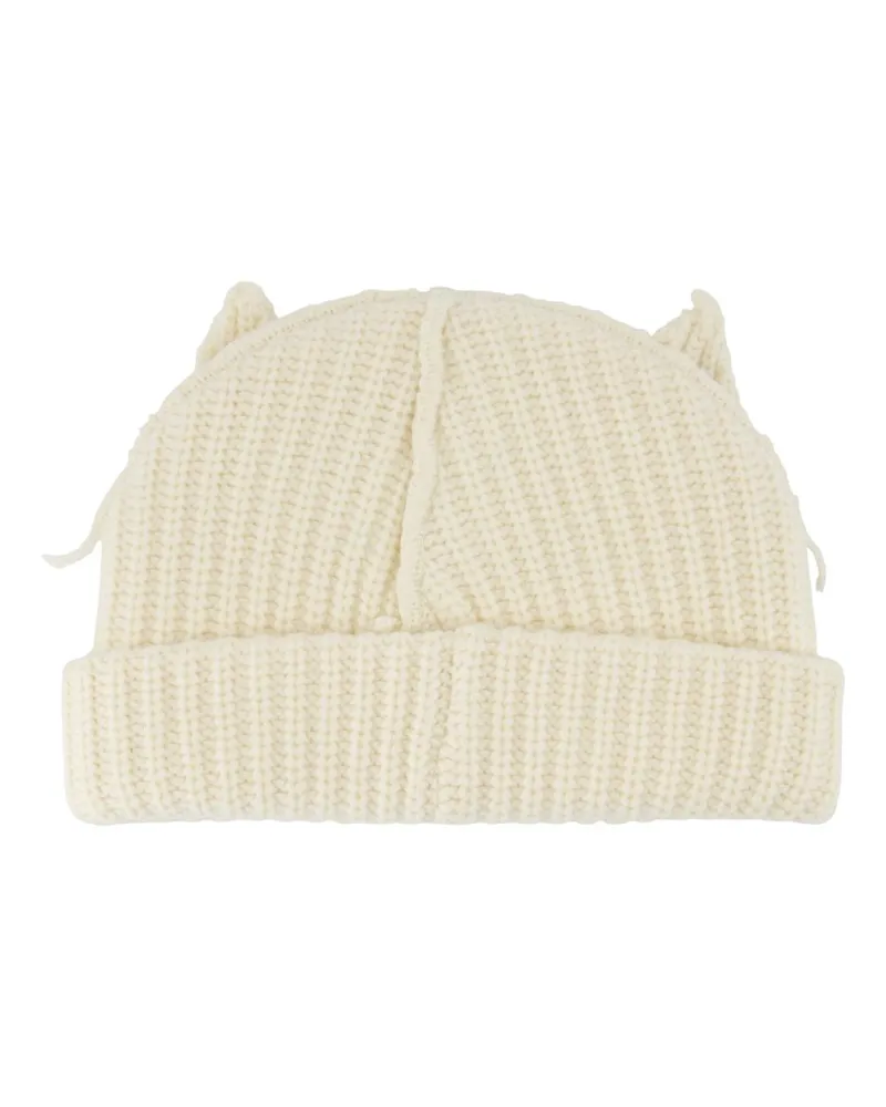 Charles Jeffrey Loverboy Unisex 052132501-Ecr Chunky Ears Wool Beanie White White