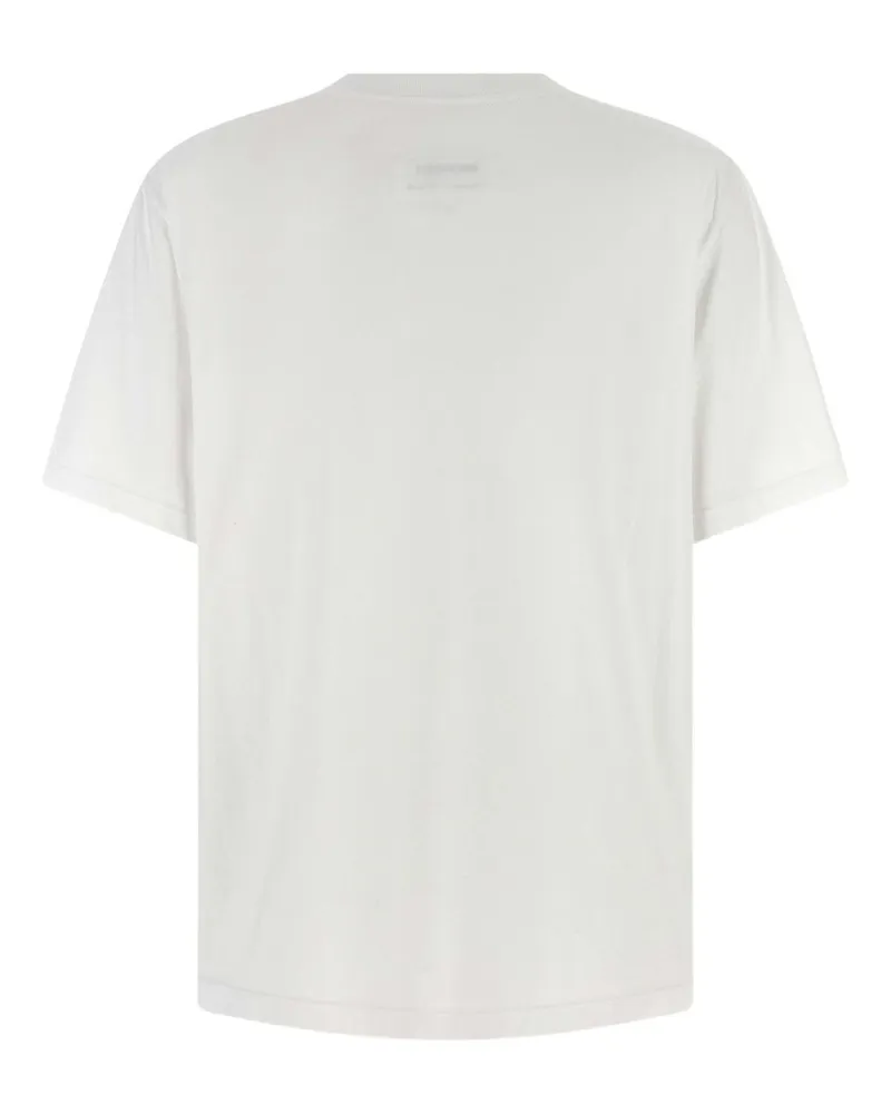 Maison Margiela Logo-Embroidered Cotton T-Shirt — White White