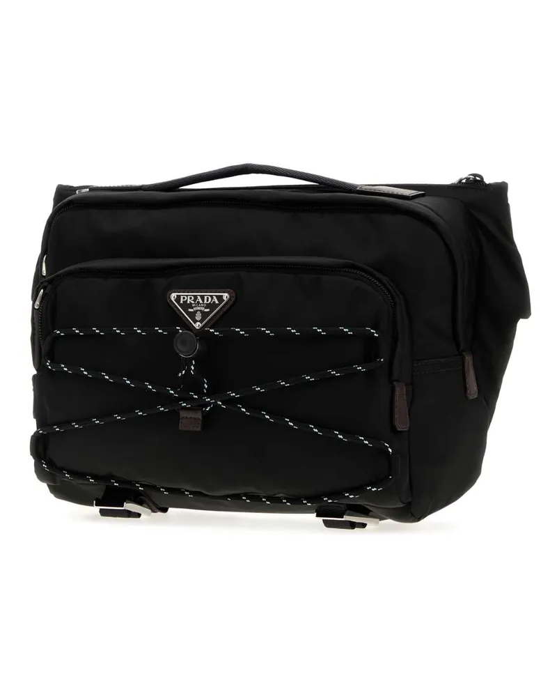 Prada Men's Black Re-Nylon  Speedrock Belt Bag Nero Marsupi Black