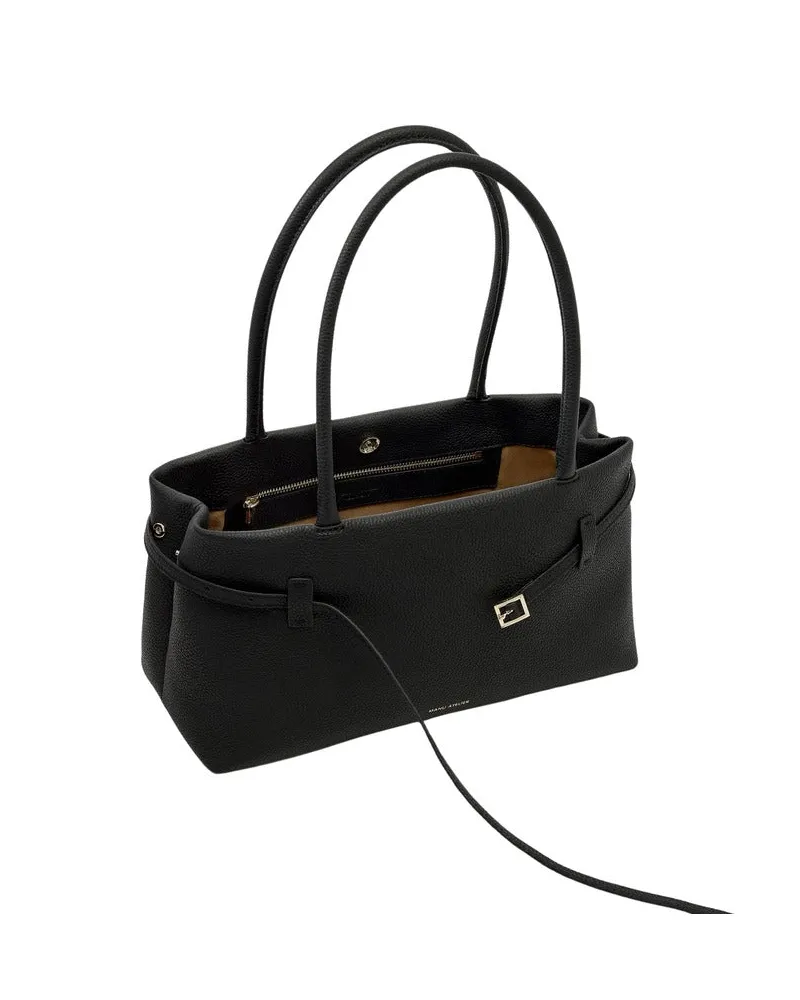 Manu Atelier East West Shoulder Bag — Black Black