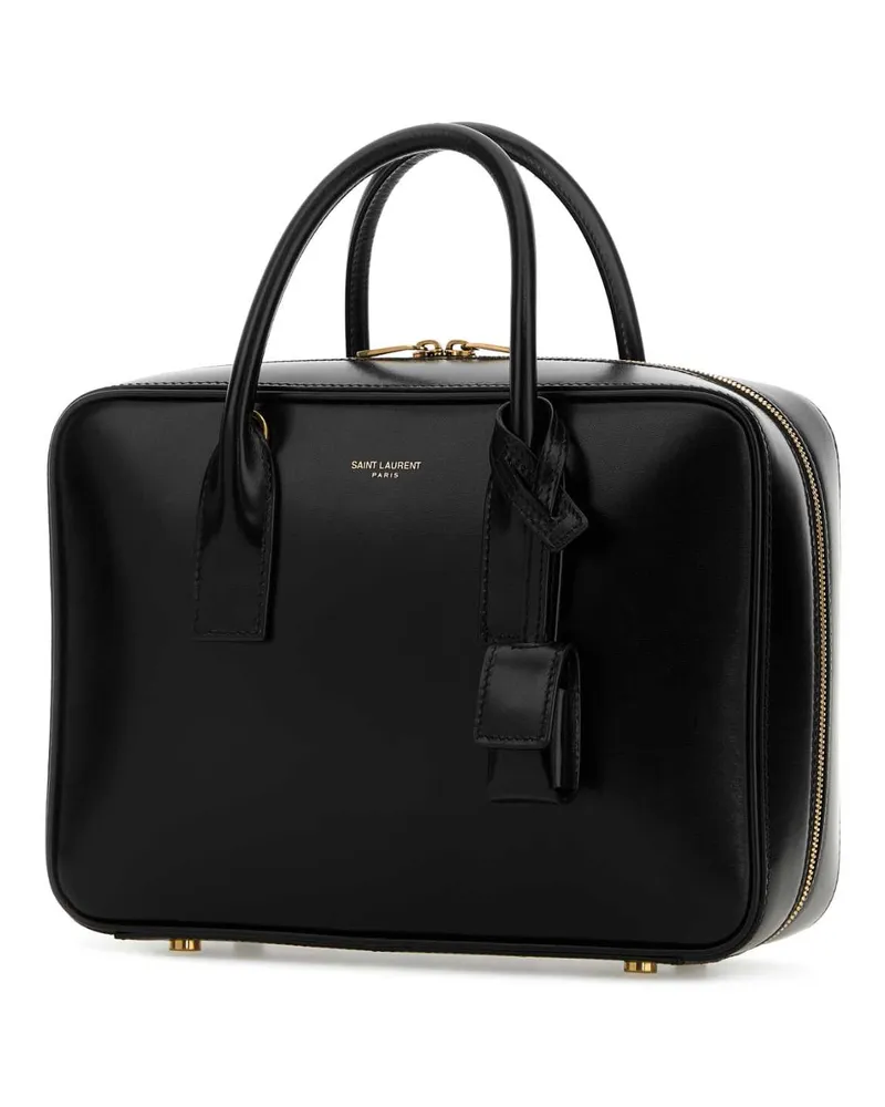 Saint Laurent Women's Black Leather Sac De Jour Handbag Nero Borse A Mano Black