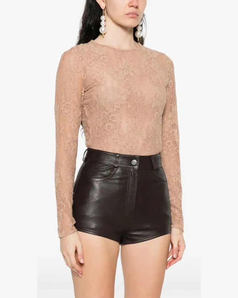 Zimmermann Women's Floral-Lace Bodysuit Aw25 W Beige