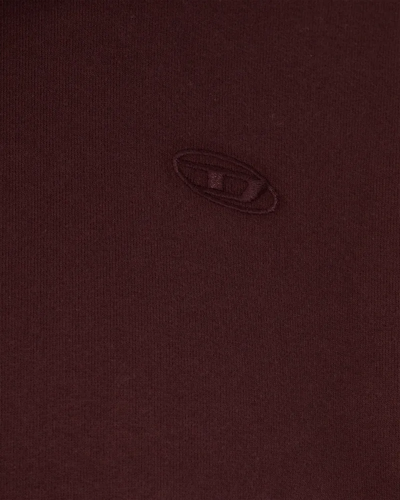 Diesel Oval D Embroidery Hoodie — Brown Brown