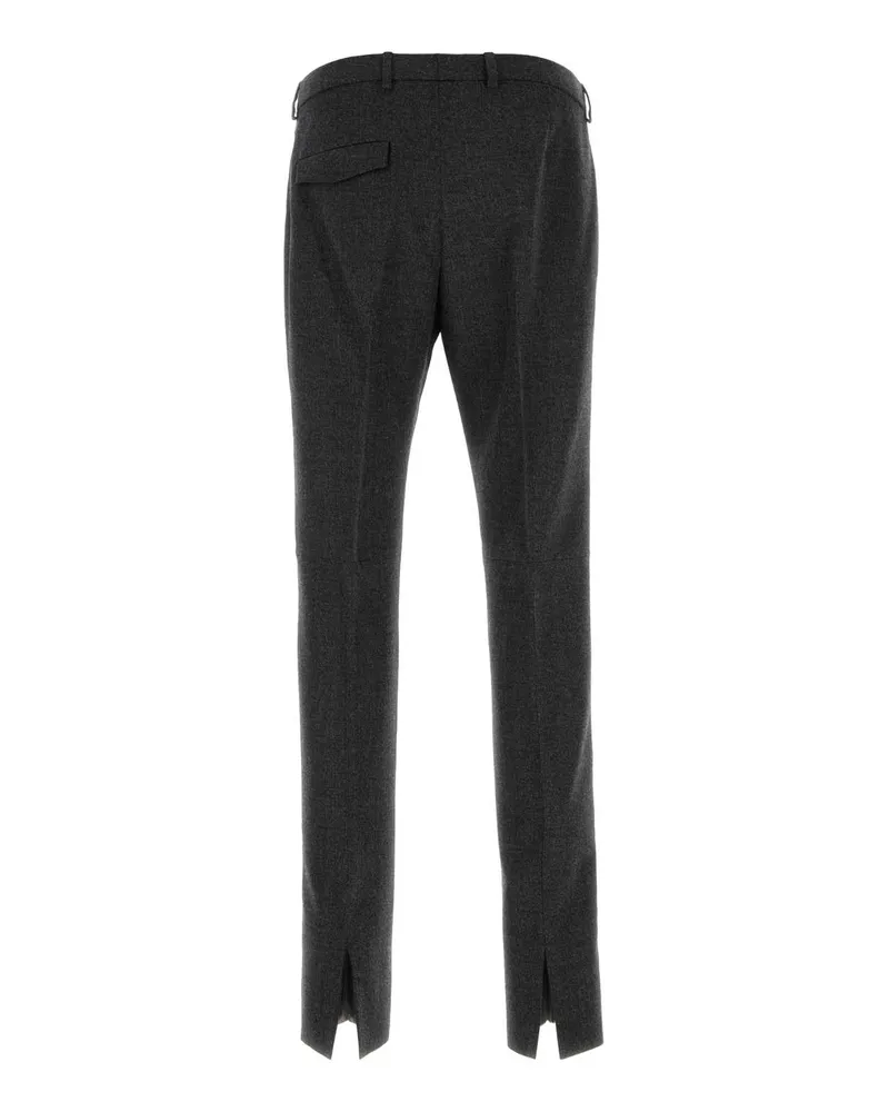 Gucci Men's Melange Graphite Wool Pant Greyblack Exterior: Pantaloni Gray