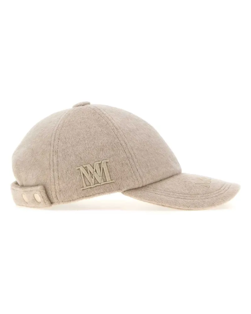 Max Mara Women's Cappuccino Cashmere Lancia Baseball Cap Roccia Cappelli E Fasce Per Capelli Hat Beige