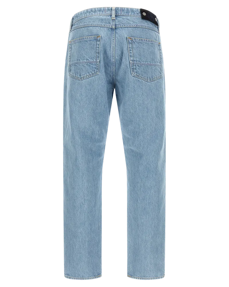 Stone Island Straight-Leg Cotton Jeans — Blue Blue