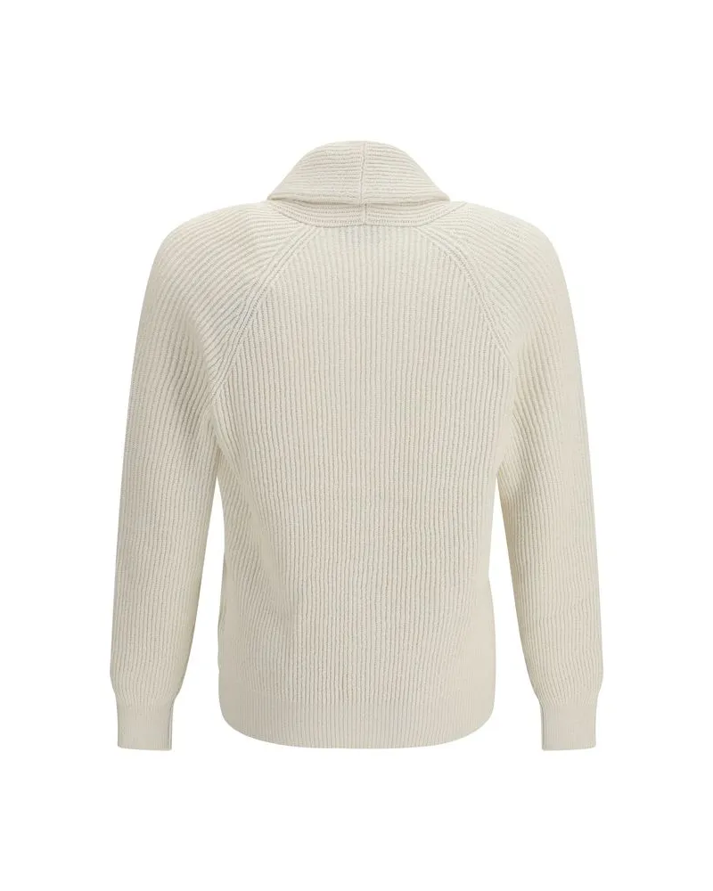 Brunello Cucinelli Men's Beige Cotton Cardigan Clothing Beige