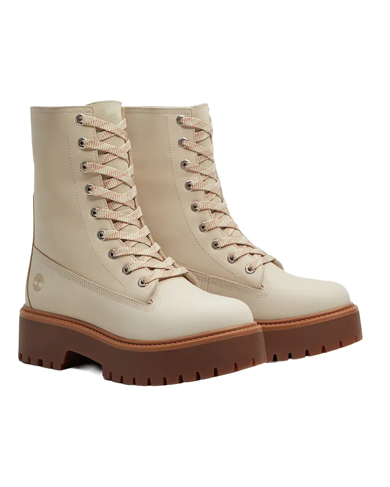 Timberland Stone Street Combat Boots — Beige Beige