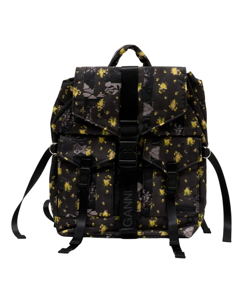 Ganni Women's Re Tech Backpack Black Synthetic Black
