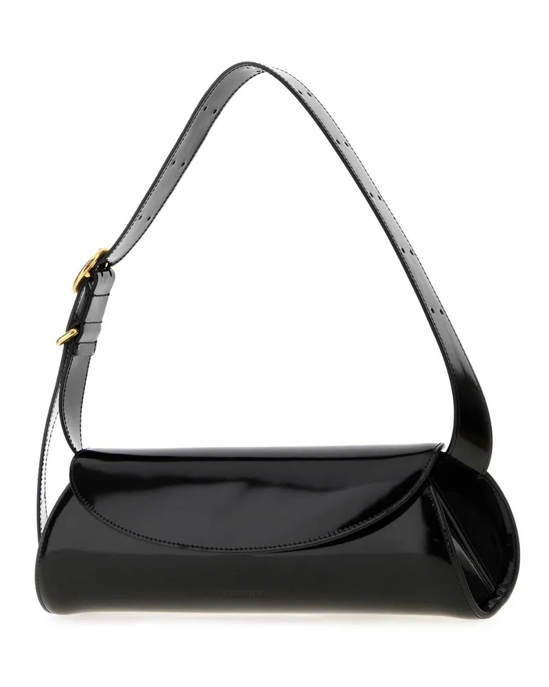 Jil Sander Women's Black Leather Small Cannolo Shoulder Bag Borse A Mano Black