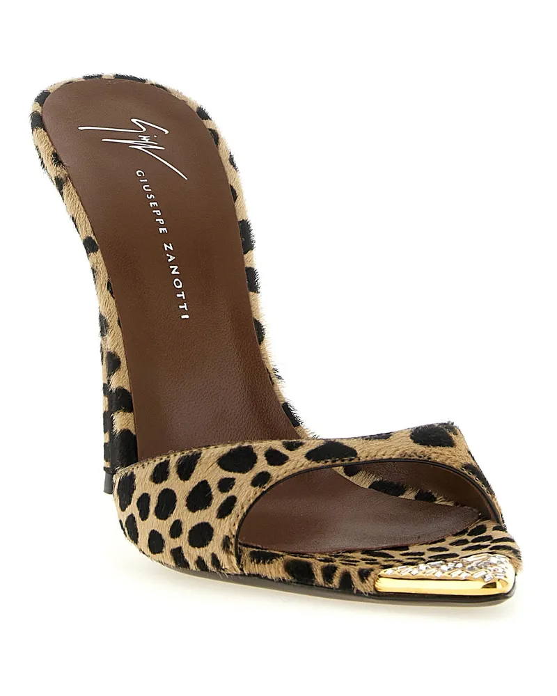 Giuseppe Zanotti Women's Multicolor Calfskin Stiletto Heel Sandals Multicolor