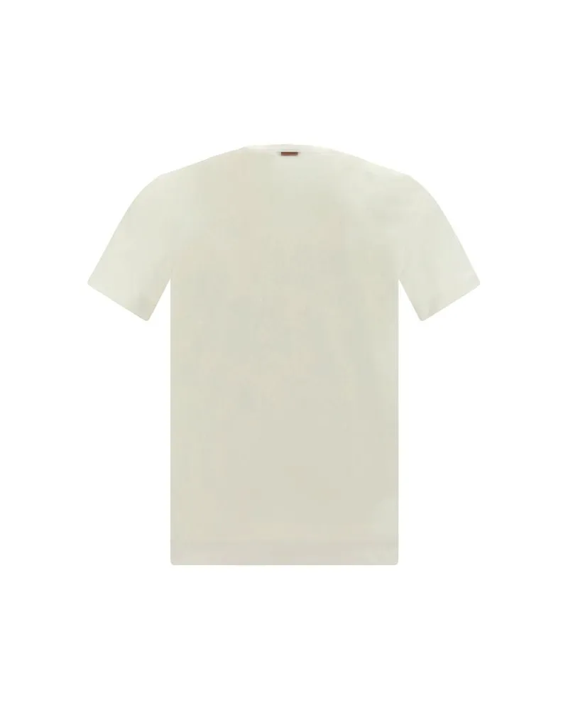 Ermenegildo Zegna Men's White Cotton T-Shirt White