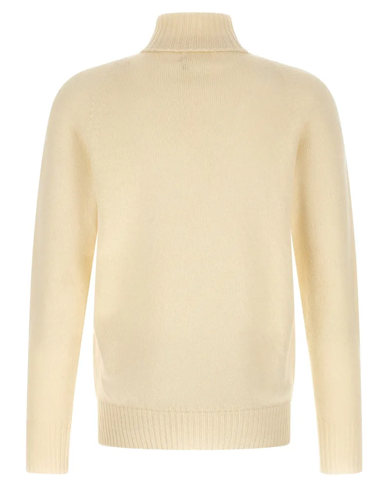 MA'RY'YA Cashmere and Virgin Wool Blend Sweater — Cream Cream