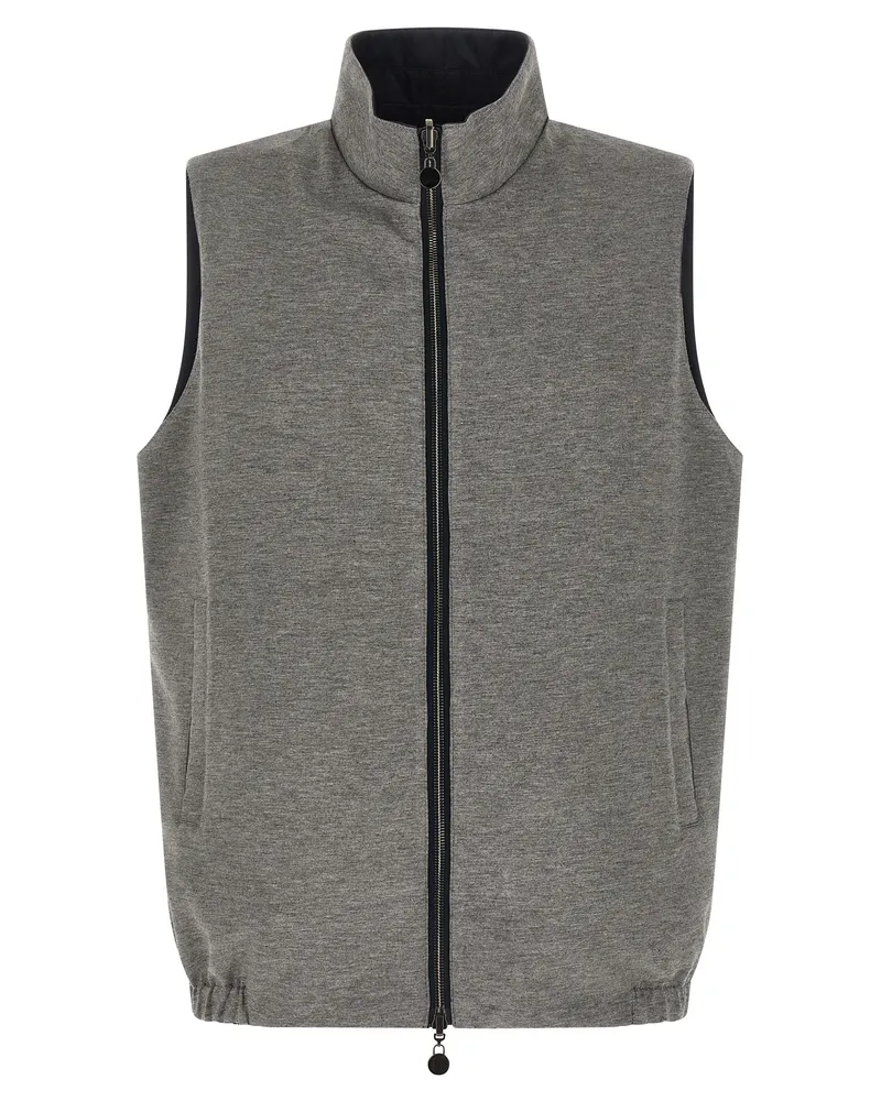 Kiton Men's Blue Cotton Sleeveless Jacket Clothing Blue