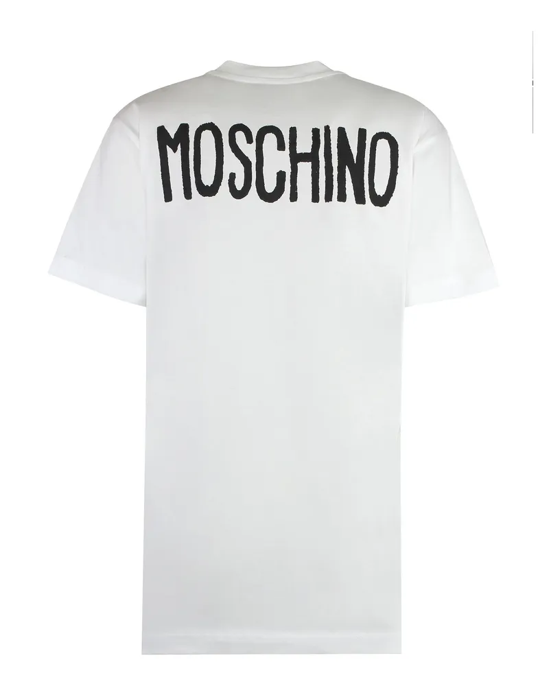 Moschino Women's Printed Cotton T-Shirt White T-Shirts & Jerseys White