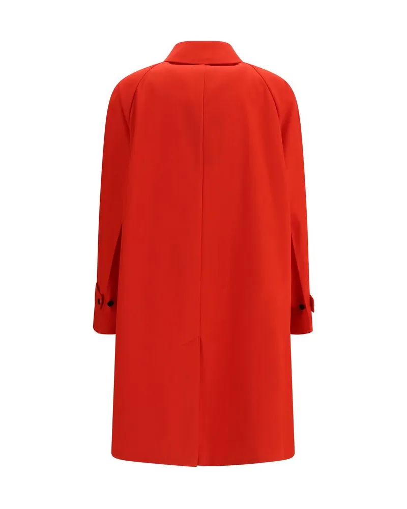 Prada Cotton Gabardine Coat — Red Red