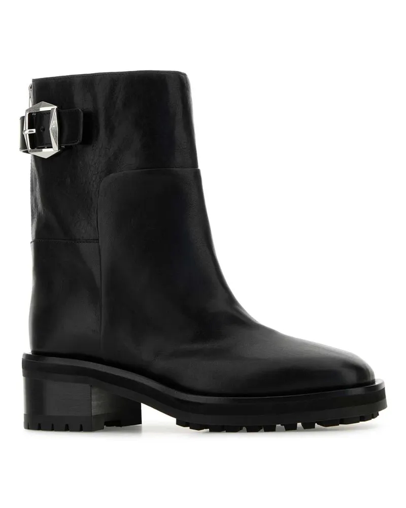 Jimmy Choo Women's Black Leather Brooklyn Ankle Boots Stivali Black