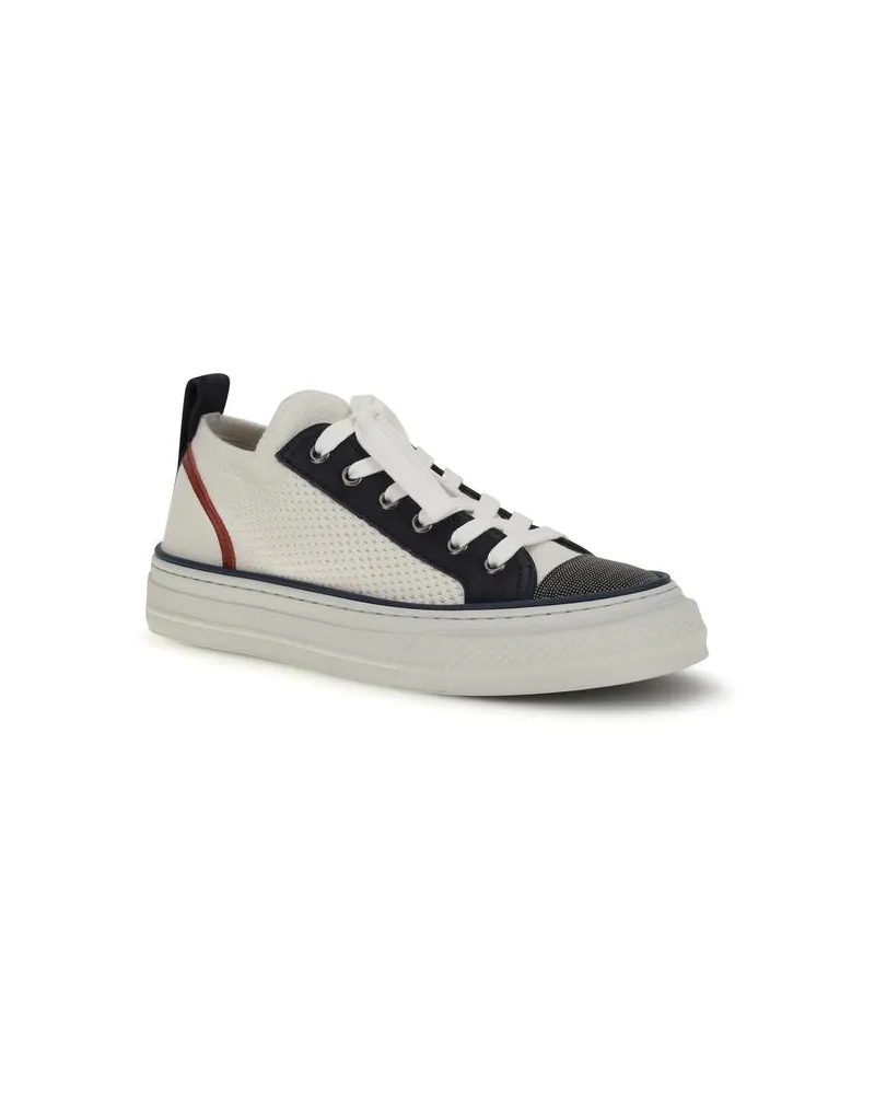 Brunello Cucinelli Women's Multicolor Cotton Low Top Sneakers Multicolor