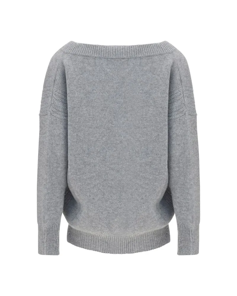 Ermanno Scervino Women Gray Cashmere Sweatshirt Clothing Gray