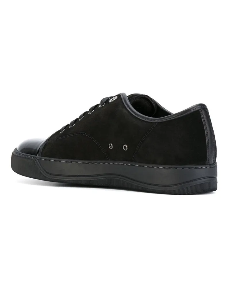 Lanvin Men's Dbb1 Cap-Toe Sneakers Black Shoes Black
