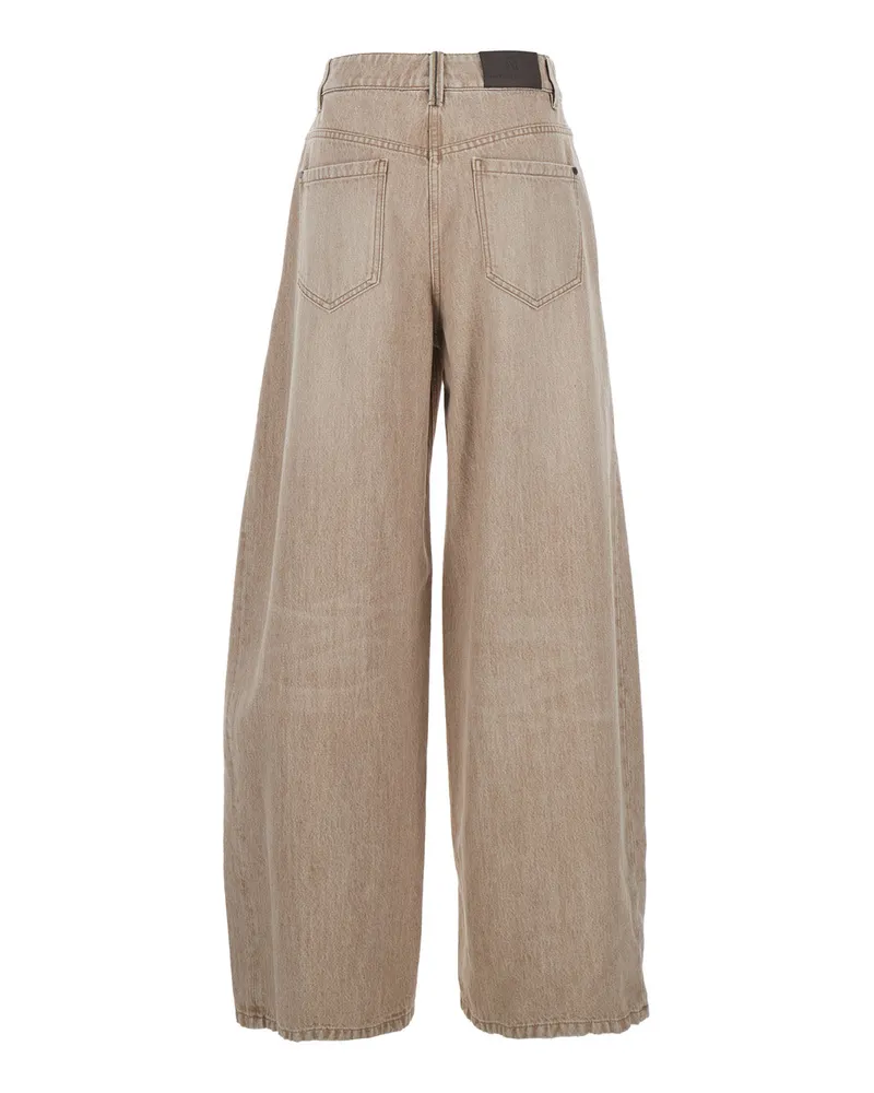 Brunello Cucinelli Women's Jeans, Beige Denim Cotton Beige