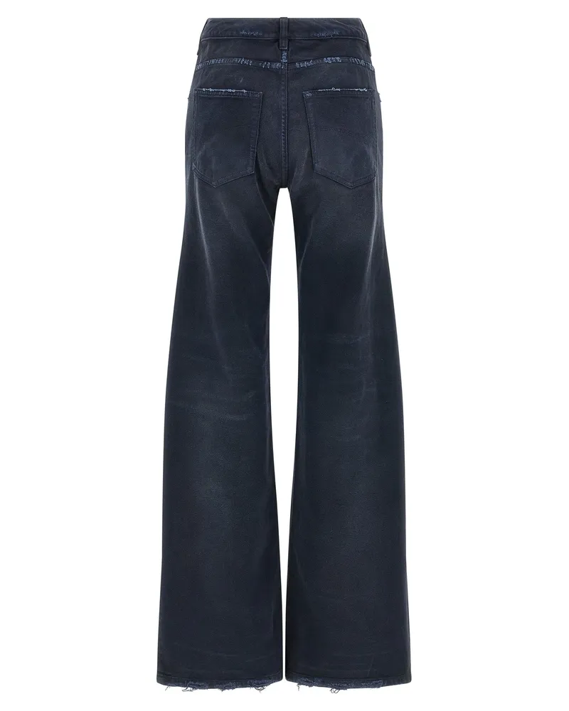 Balenciaga Women's Blue Cotton Flared Jeans Clothing Blue