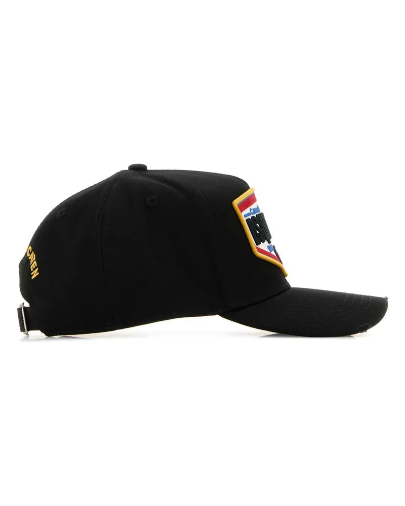 Dsquared2 Men's Black Cotton Baseball Cap Cappelli Hat Black