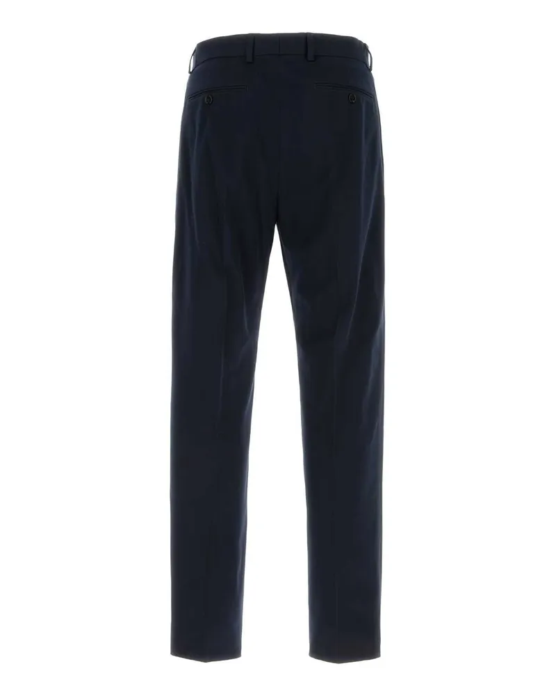 Gucci Men's Navy Blue Gabardine Pant Exterior: Cotton Pantaloni Navy