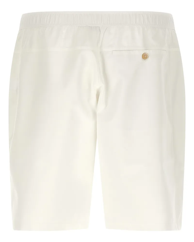 Brunello Cucinelli Men's White Polyester Bermuda Shorts White