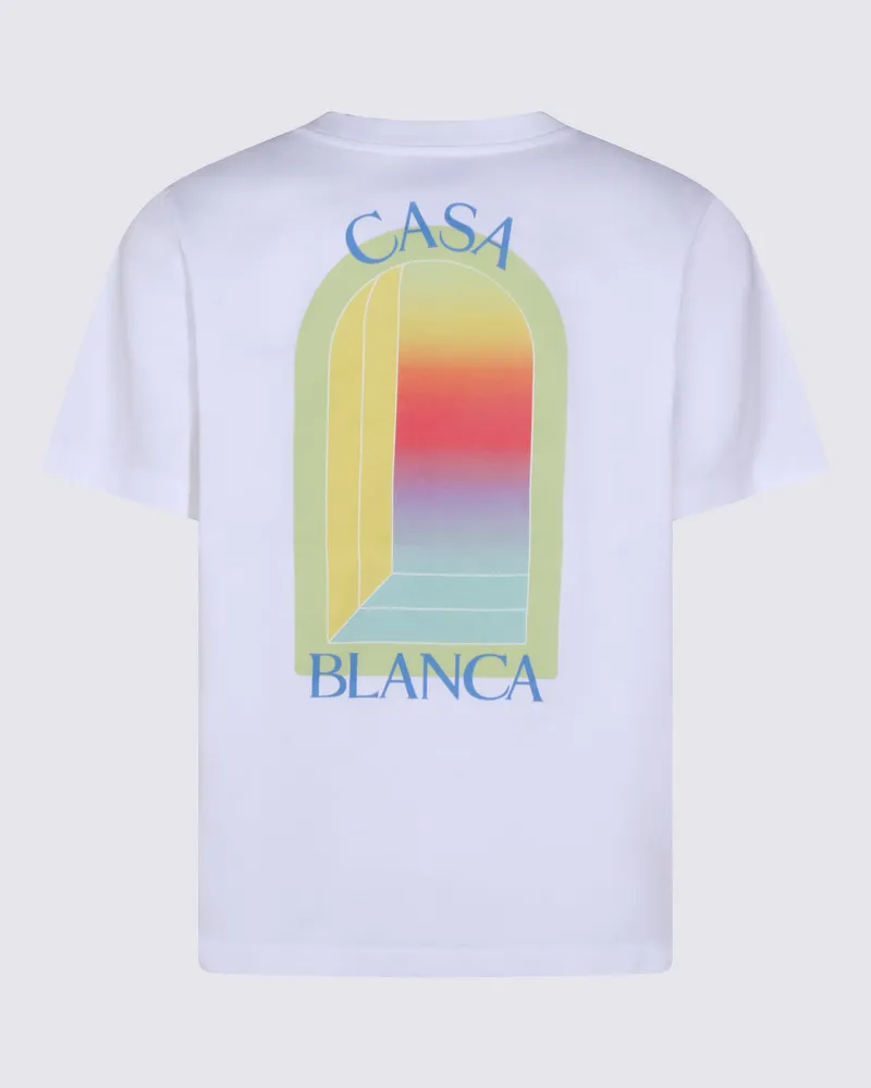 Casablanca Paris Men's T-Shirts And Polos White _100 % Co White
