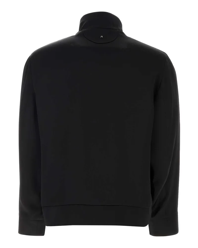 Valentino Garavani Men's Black Satin Sweatshirt Nero Felpe Sweater Black