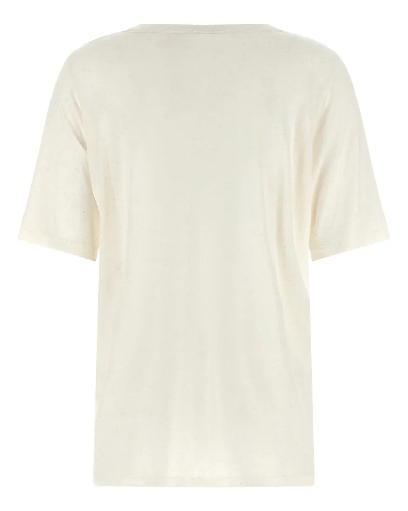 Stella McCartney Beaded Logo Embroidery T-Shirt — Cream Cream
