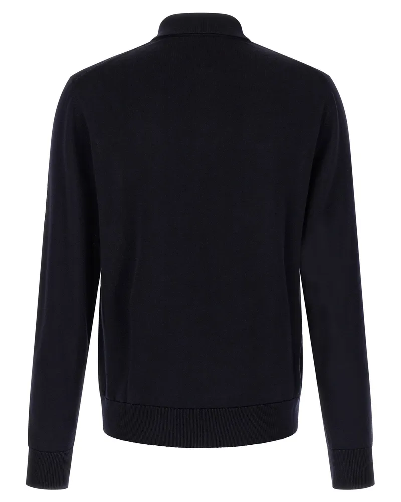 Dolce & Gabbana Virgin Wool Polo Shirt — Navy Navy