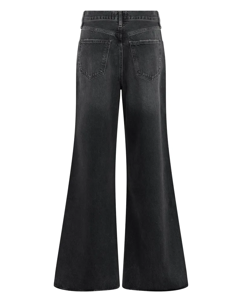 AGOLDE Bell-Bottom Flared Jeans — Black Black