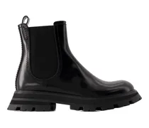 Women's Polished Leather Chelsea Boot Black