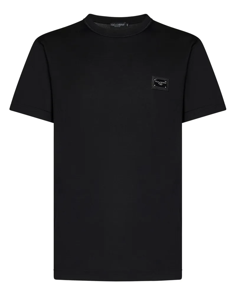 Dolce & Gabbana Men's T-Shirt Black Cotton T-Shirts And Polos Black