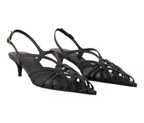 Cage Kitten Heel — Black