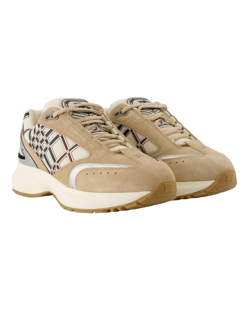 Burberry Women's Eclipse L Sneakers -  Leather Beige Calfskin Shoes Beige