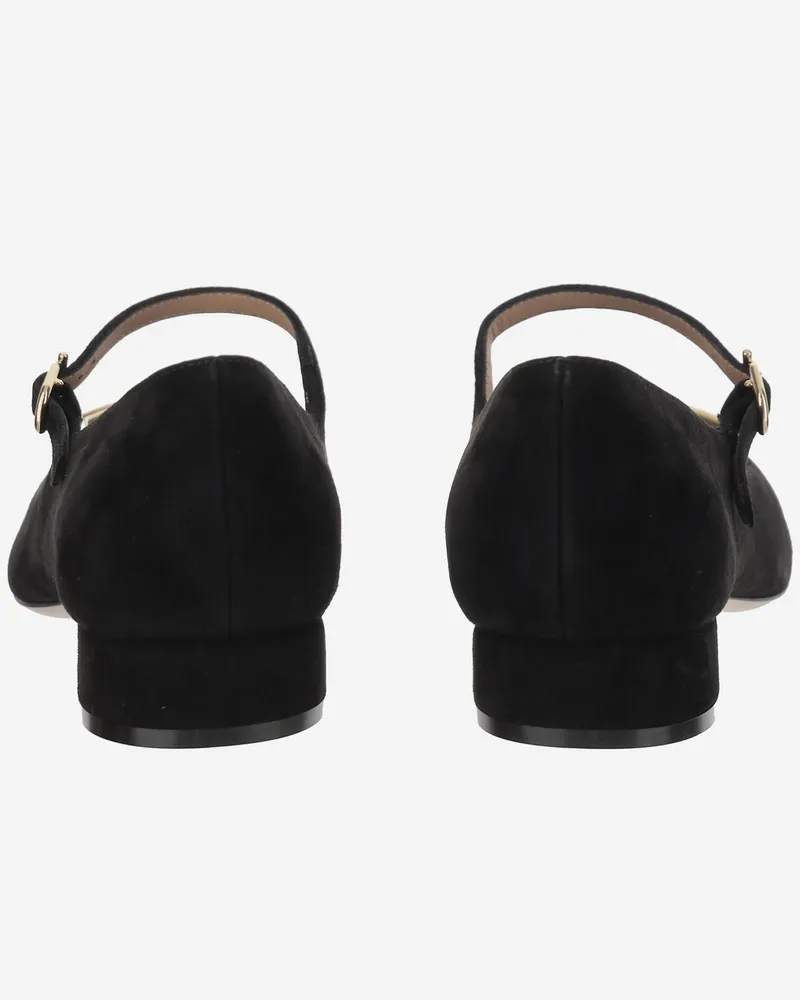Ferragamo Women's Leather Ballerinas Black Upper: Bos Taurus Shoe Black