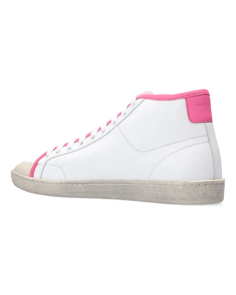 Saint Laurent Women's Sl-39 Sneaker White Leather Rubber White