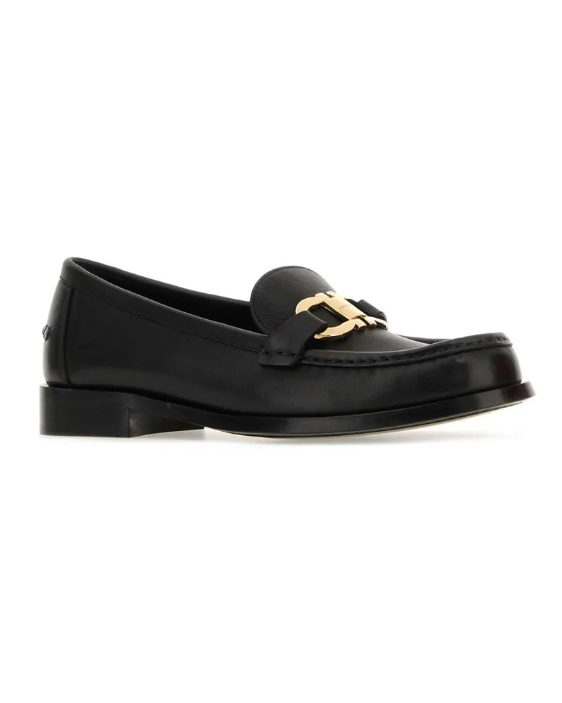 Ferragamo Women's Black Leather Maryan Loafers Neroneronero Upper: Calf Mocassini Black