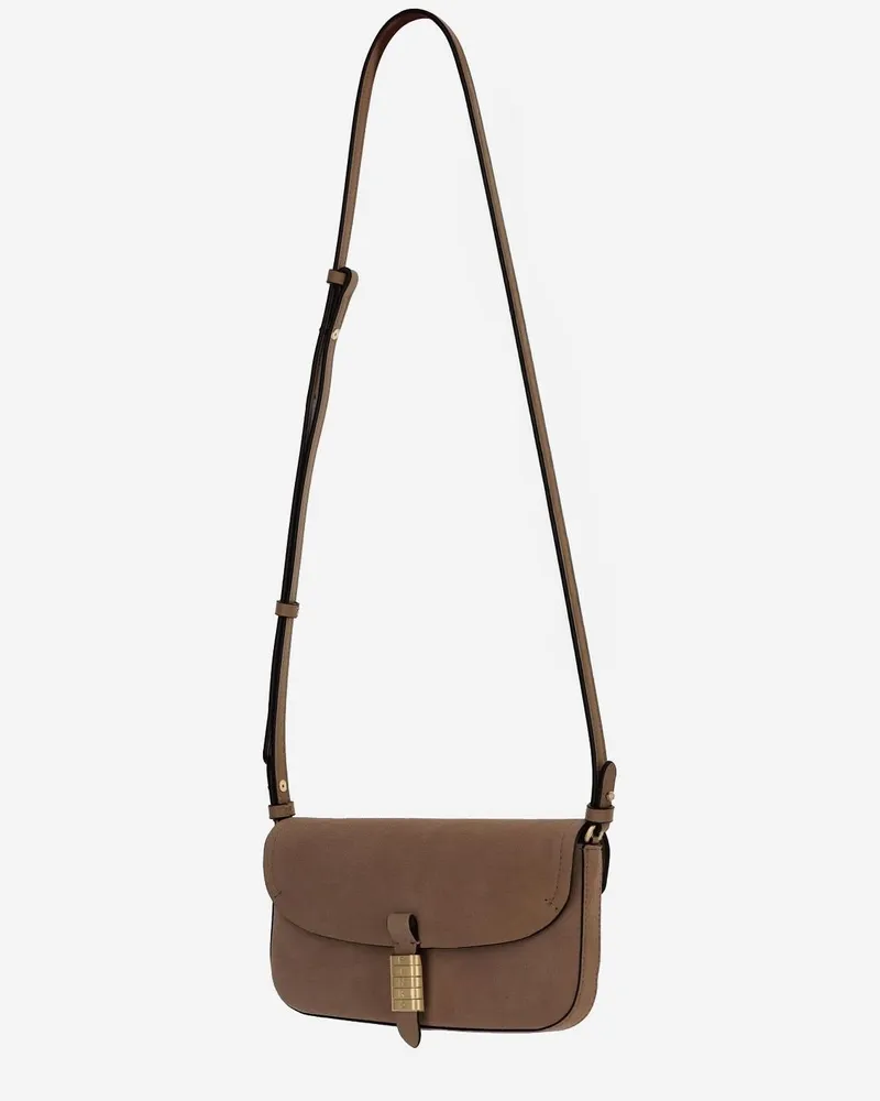 Pinko Women's Saddle Leather Shoulder Bag Brown Suede Brown